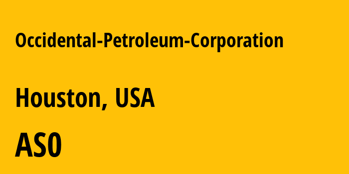 Информация о провайдере Occidental-Petroleum-Corporation : все IP-адреса, network, все айпи-подсети