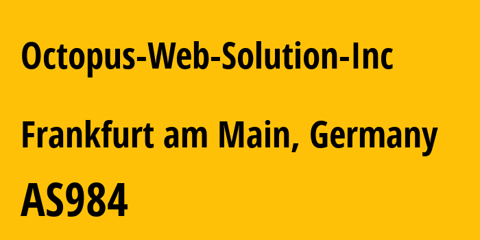 Информация о провайдере Octopus-Web-Solution-Inc AS984 OCTOPUS WEB SOLUTION INC: все IP-адреса, network, все айпи-подсети