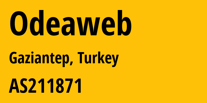 Информация о провайдере Odeaweb AS211871 OWEB Bilisim Teknolojileri A.S.: все IP-адреса, network, все айпи-подсети