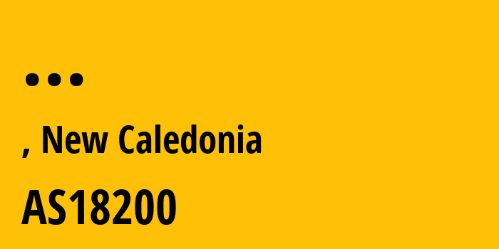 Информация о провайдере Office-des-Postes-et-des-Telecomm.-de-Nouvelle-Caledonie AS18200 Office des Postes et Telecommunications New-Caledonia: все IP-адреса, network, все айпи-подсети