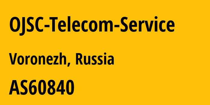 Информация о провайдере OJSC-Telecom-Service AS60840 OJSC Telecom-Service: все IP-адреса, network, все айпи-подсети