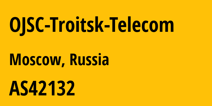 Информация о провайдере OJSC-Troitsk-Telecom AS42132 Digit One LLC: все IP-адреса, network, все айпи-подсети