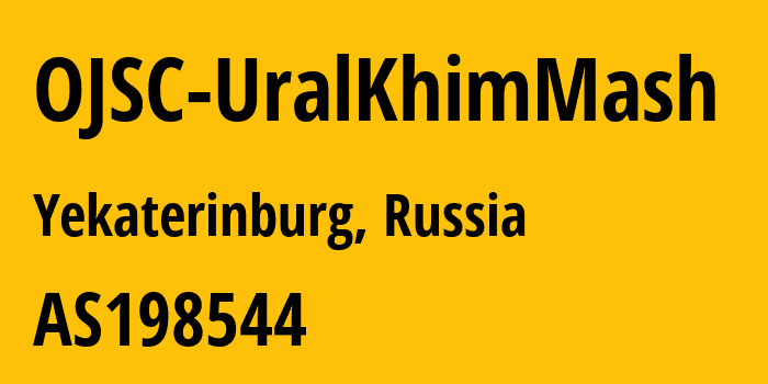 Информация о провайдере OJSC-UralKhimMash AS198544 OJSC UralKhimMash: все IP-адреса, network, все айпи-подсети