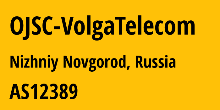 Информация о провайдере OJSC-VolgaTelecom AS12389 PJSC Rostelecom: все IP-адреса, network, все айпи-подсети