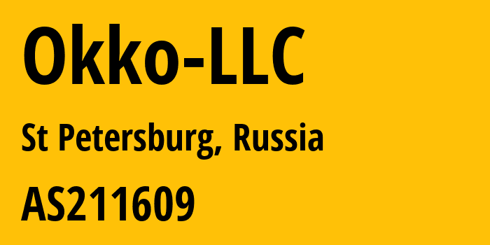 Информация о провайдере Okko-LLC AS211609 OKKO LLC: все IP-адреса, network, все айпи-подсети