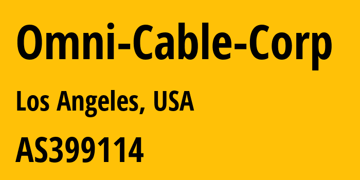 Информация о провайдере Omni-Cable-Corp AS399114 Hyonix: все IP-адреса, network, все айпи-подсети