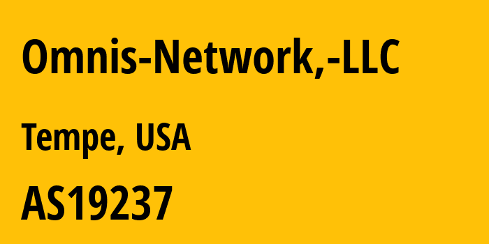 Информация о провайдере Omnis-Network,-LLC AS19237 Omnis Network, LLC: все IP-адреса, network, все айпи-подсети