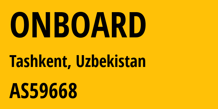 Информация о провайдере ONBOARD AS59668 Turon Media XK: все IP-адреса, network, все айпи-подсети