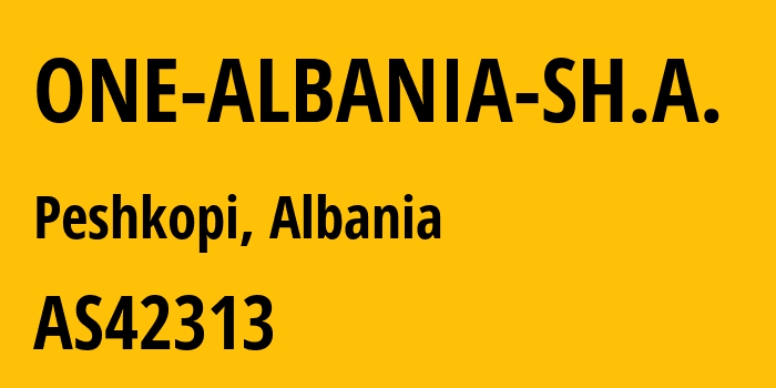 Информация о провайдере ONE-ALBANIA-SH.A. AS42313 ONE ALBANIA SH.A.: все IP-адреса, network, все айпи-подсети