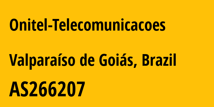 Информация о провайдере Onitel-Telecomunicacoes AS266207 Onitel Telecomunicacoes: все IP-адреса, network, все айпи-подсети