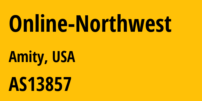 Информация о провайдере Online-Northwest AS13857 Online Northwest: все IP-адреса, network, все айпи-подсети