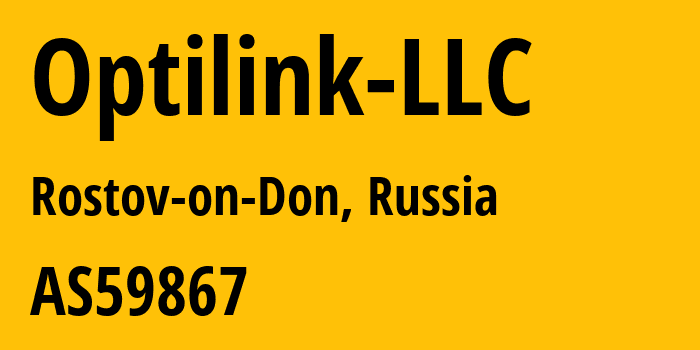 Информация о провайдере Optilink-LLC AS59867 Optilink LLC: все IP-адреса, network, все айпи-подсети