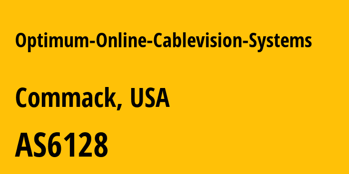 Информация о провайдере Optimum-Online-Cablevision-Systems AS6128 Cablevision Systems Corp.: все IP-адреса, network, все айпи-подсети