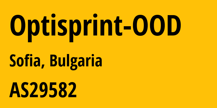 Информация о провайдере Optisprint-OOD AS29582 Optisprint OOD: все IP-адреса, network, все айпи-подсети