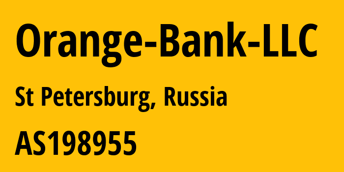 Информация о провайдере Orange-Bank-LLC AS198955 Orange Bank LLC: все IP-адреса, network, все айпи-подсети