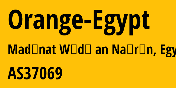 Информация о провайдере Orange-Egypt AS37069 The Egyptian Company for Mobile Services (Mobinil): все IP-адреса, network, все айпи-подсети