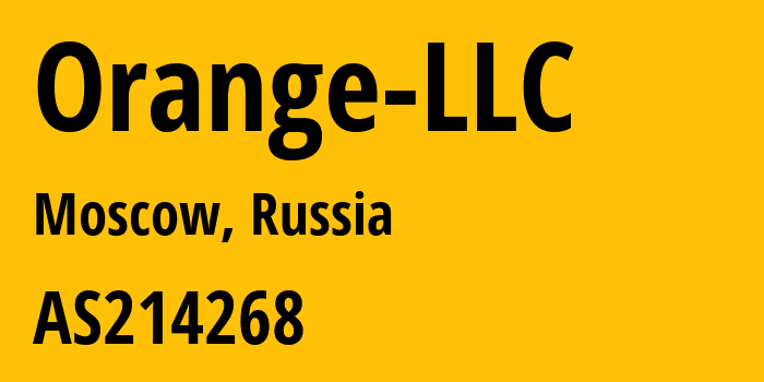 Информация о провайдере Orange-LLC AS214268 ORANGE LLC: все IP-адреса, network, все айпи-подсети