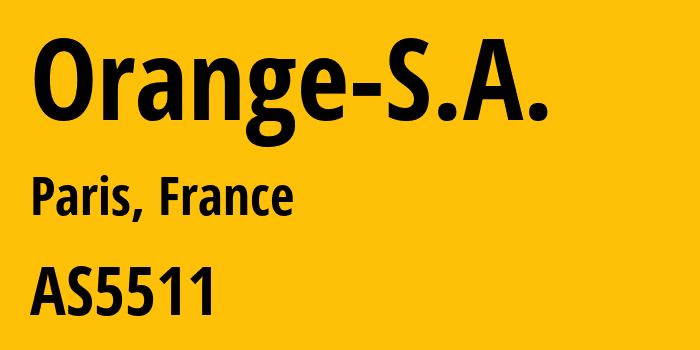 Информация о провайдере Orange-S.A. AS3215 Orange S.A.: все IP-адреса, network, все айпи-подсети