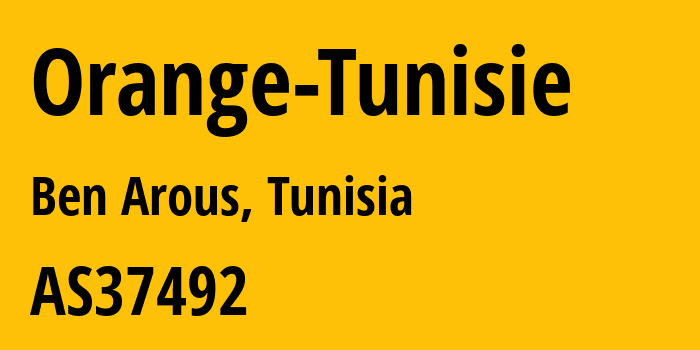 Информация о провайдере Orange-Tunisie AS37492 Orange Tunisie: все IP-адреса, network, все айпи-подсети