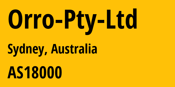 Информация о провайдере Orro-Pty-Ltd AS18000 Orro Pty Ltd: все IP-адреса, network, все айпи-подсети