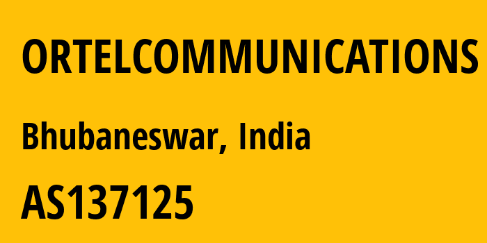 Информация о провайдере ORTELCOMMUNICATIONS AS137125 Netsat Communications Private Limited: все IP-адреса, network, все айпи-подсети