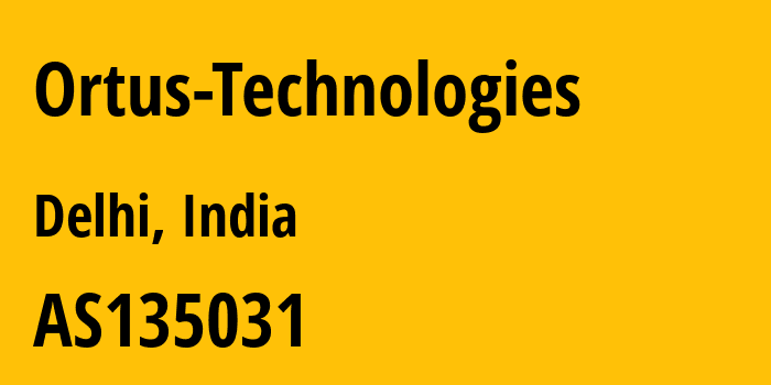 Информация о провайдере Ortus-Technologies AS135031 RI Networks Pvt. Ltd.: все IP-адреса, network, все айпи-подсети