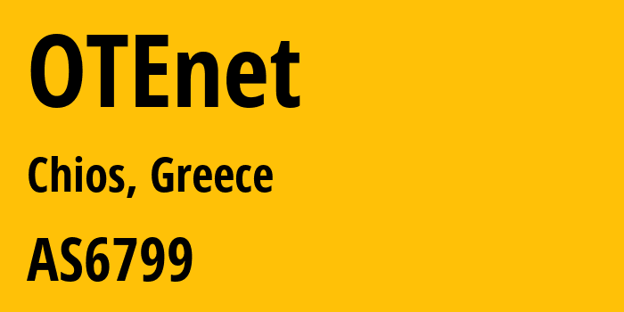 Информация о провайдере OTEnet AS6799 Ote SA (Hellenic Telecommunications Organisation): все IP-адреса, network, все айпи-подсети