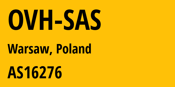 Информация о провайдере OVH-SAS AS16276 OVH SAS: все IP-адреса, network, все айпи-подсети