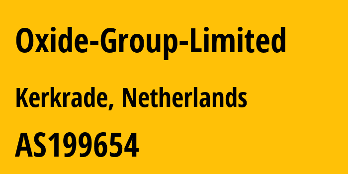 Информация о провайдере Oxide-Group-Limited AS199654 Oxide Group Limited: все IP-адреса, network, все айпи-подсети