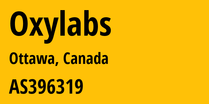 Информация о провайдере Oxylabs AS396319 Oxylabs: все IP-адреса, network, все айпи-подсети