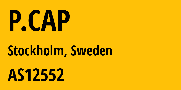 Информация о провайдере P.CAP AS12552 GlobalConnect AB: все IP-адреса, network, все айпи-подсети