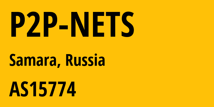 Информация о провайдере P2P-NETS AS15774 Limited Liability Company TTK-Svyaz: все IP-адреса, network, все айпи-подсети