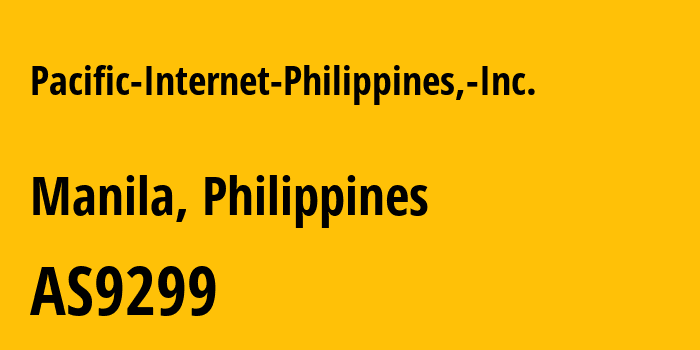 Информация о провайдере Pacific-Internet-Philippines,-Inc. AS9299 Philippine Long Distance Telephone Company: все IP-адреса, network, все айпи-подсети