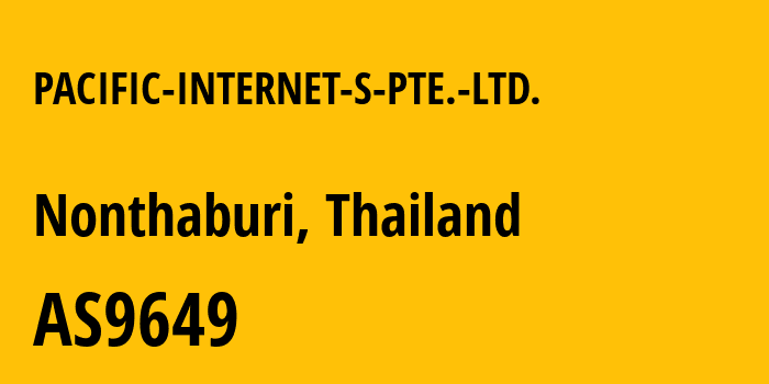 Информация о провайдере PACIFIC-INTERNET-S-PTE.-LTD. AS9649 Information Technology Office: все IP-адреса, network, все айпи-подсети