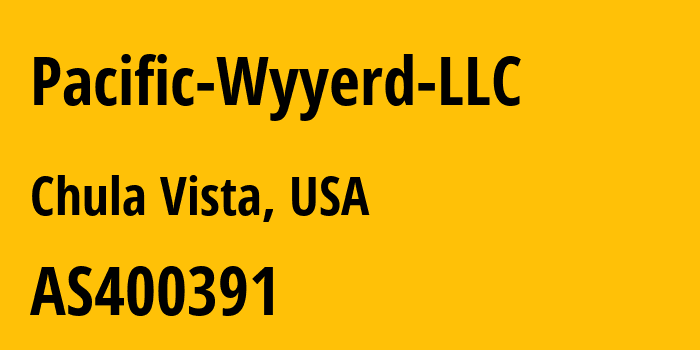 Информация о провайдере Pacific-Wyyerd-LLC AS400391 Pacific Wyyerd LLC: все IP-адреса, network, все айпи-подсети