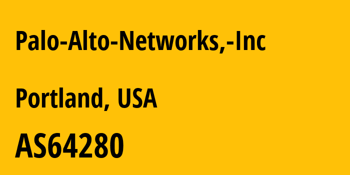 Информация о провайдере Palo-Alto-Networks,-Inc AS64280 Palo Alto Networks, Inc: все IP-адреса, network, все айпи-подсети