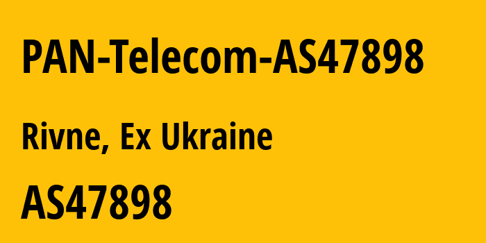 Информация о провайдере PAN-Telecom-AS47898 AS47898 NPK Home-Net Ltd.: все IP-адреса, network, все айпи-подсети
