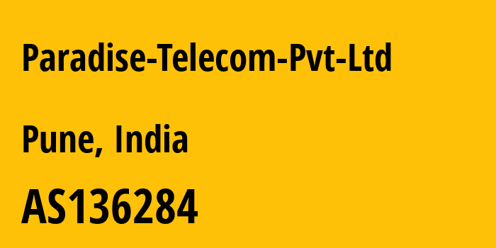 Информация о провайдере Paradise-Telecom-Pvt-Ltd AS136284 Paradise Telecom Pvt Ltd: все IP-адреса, network, все айпи-подсети