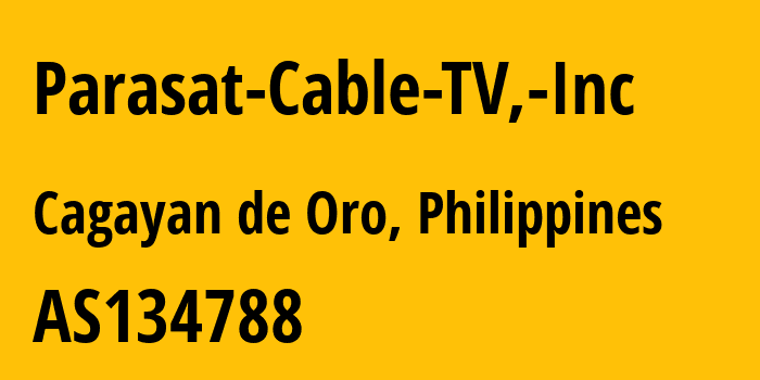 Информация о провайдере Parasat-Cable-TV,-Inc AS134788 Parasat Cable TV, Inc: все IP-адреса, network, все айпи-подсети