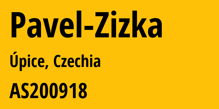 Информация о провайдере Pavel-Zizka AS200918 Pavel Zizka: все IP-адреса, network, все айпи-подсети