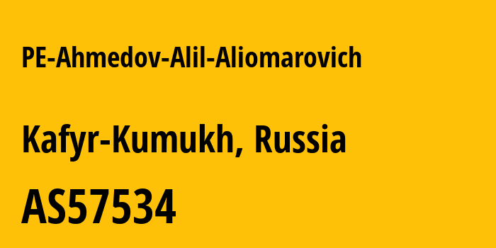 Информация о провайдере PE-Ahmedov-Alil-Aliomarovich AS57534 PE Ahmedov Alil Aliomarovich: все IP-адреса, network, все айпи-подсети