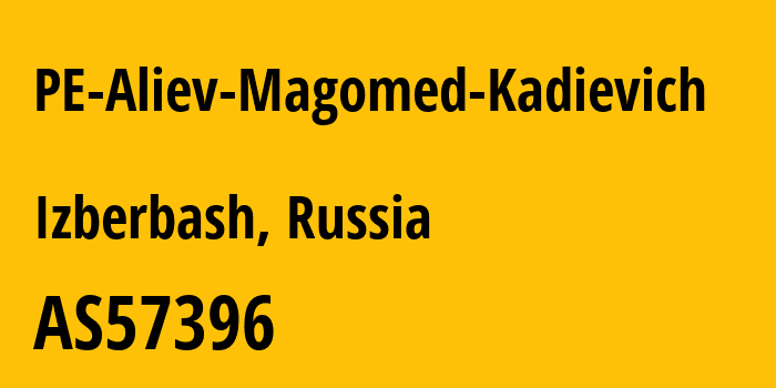 Информация о провайдере PE-Aliev-Magomed-Kadievich AS57396 Aliev Magomed Kadievich: все IP-адреса, network, все айпи-подсети