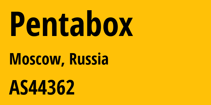 Информация о провайдере Pentabox AS44362 Pentabox+ LLC: все IP-адреса, network, все айпи-подсети