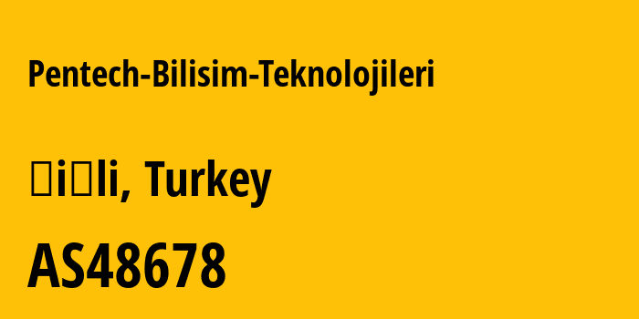 Информация о провайдере Pentech-Bilisim-Teknolojileri AS48678 PENTECH BILISIM TEKNOLOJILERI SANAYI VE TICARET LIMITED SIRKETi: все IP-адреса, network, все айпи-подсети