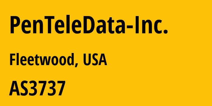 Информация о провайдере PenTeleData-Inc. AS3737 PenTeleData Inc.: все IP-адреса, network, все айпи-подсети