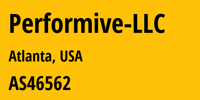 Информация о провайдере Performive-LLC AS46562 Performive LLC: все IP-адреса, network, все айпи-подсети