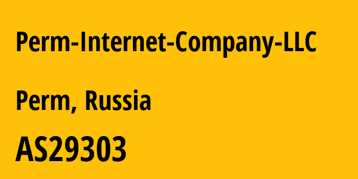 Информация о провайдере Perm-Internet-Company-LLC AS29303 Perm Internet Company LLC: все IP-адреса, network, все айпи-подсети