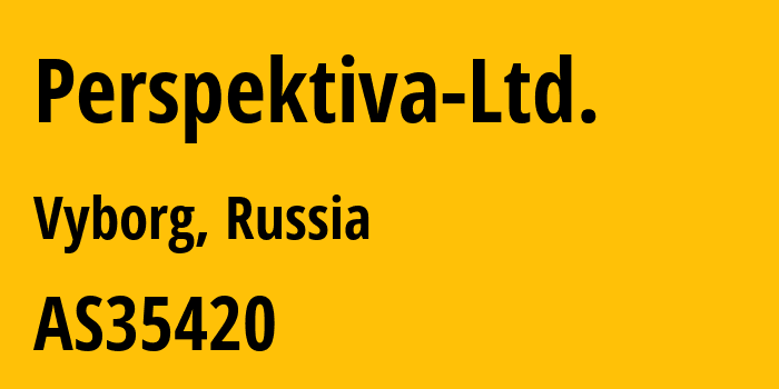 Информация о провайдере Perspektiva-Ltd. AS35420 Perspektiva Ltd.: все IP-адреса, network, все айпи-подсети