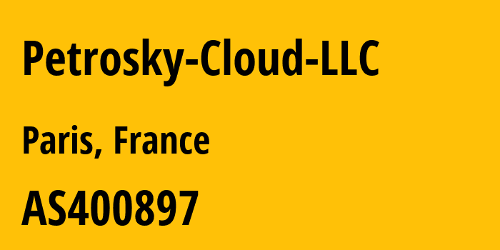 Информация о провайдере Petrosky-Cloud-LLC AS400897 PETROSKY CLOUD LLC: все IP-адреса, network, все айпи-подсети