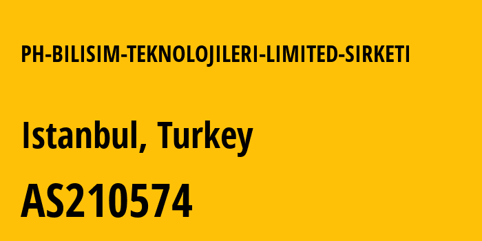 Информация о провайдере PH-BILISIM-TEKNOLOJILERI-LIMITED-SIRKETI AS210574 PH BILISIM TEKNOLOJILERI LIMITED SIRKETI: все IP-адреса, network, все айпи-подсети